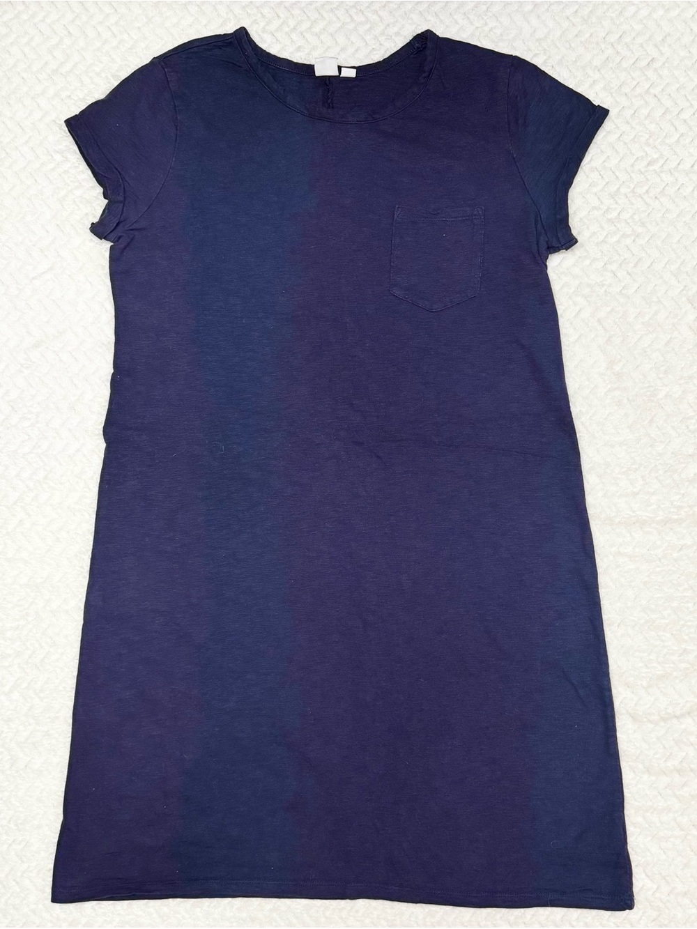 Gap Navy Short Sleeve Pocket T-Shirt Dress Size Medium 100% Cotton